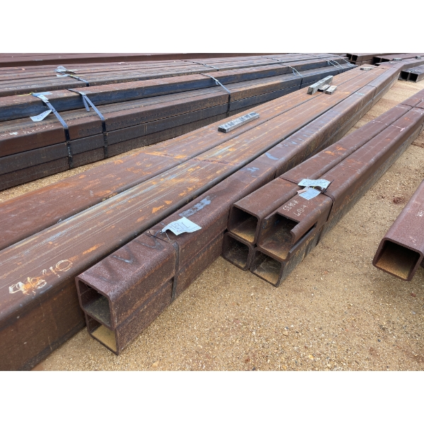 STEEL SQUARE TUBE,  1/2" X 8"SQ X 36' (2)