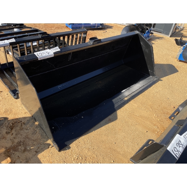 BUCKET, 84"W, fits skid steer loader