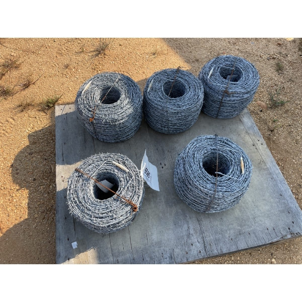 VICTORY BARBED WIRE (5 ROLLS), APPROX 1360' PER ROLL