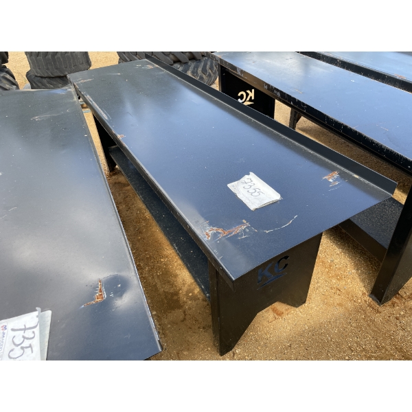 STEEL WORK TABLE, 90"L x 25"W