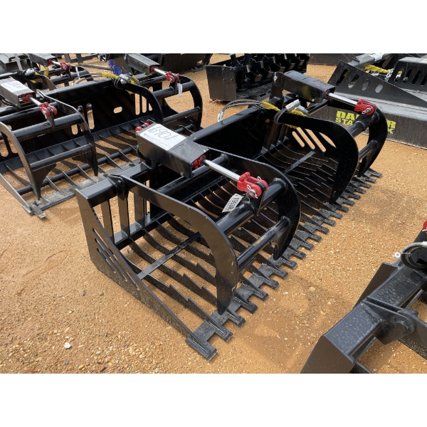 ROOT RAKE GRAPPLE, 78", fits skid steer loader