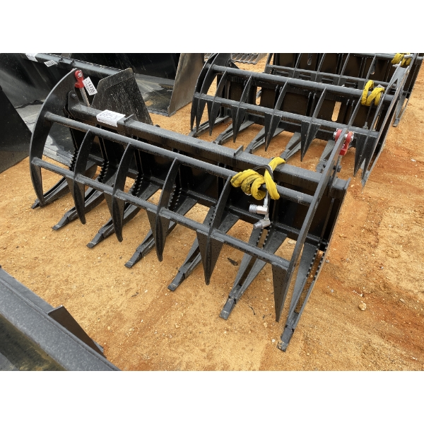 GRAPPLE ROOT RAKE, 78" W, fits skid steer loader