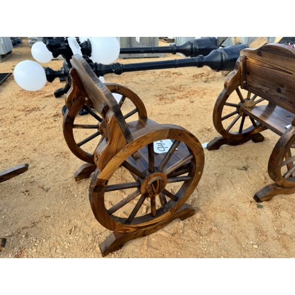 WAGON WHEEL ROCKING CHAIR