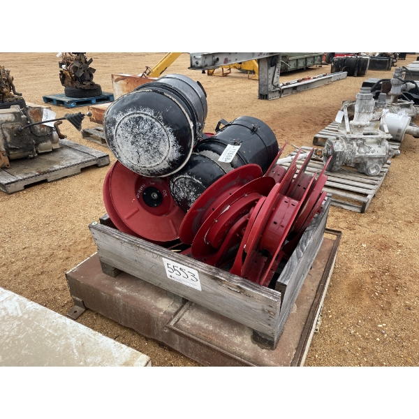 (1) LOT AIR FILTERS & HOSE REELS