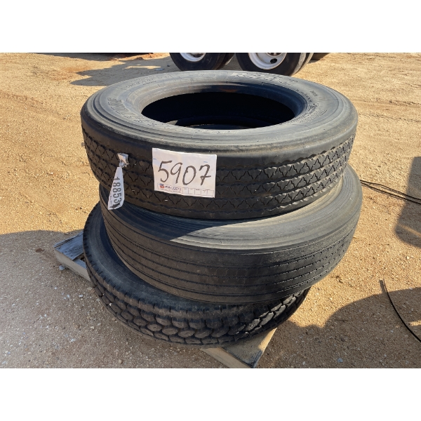 (3) 285/75R24.5 TIRES