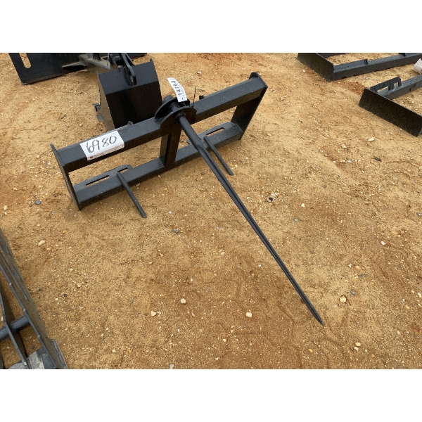 HAY SPEAR,  fits skid steer loader