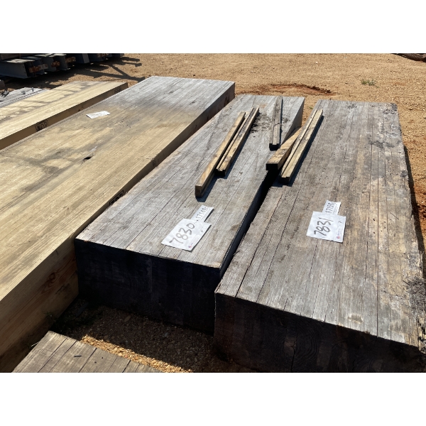 LAMINATED WOOD BEAMS, 10" X 23" X 7'