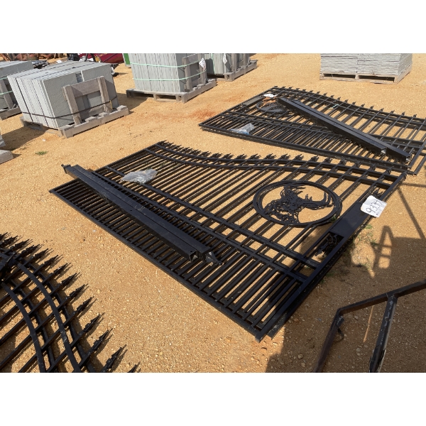 16' WROUGHT IRON GATE, DEER SCENE