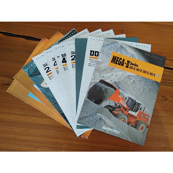 (10) DAEWOO EQUIPMENT BROCHURES