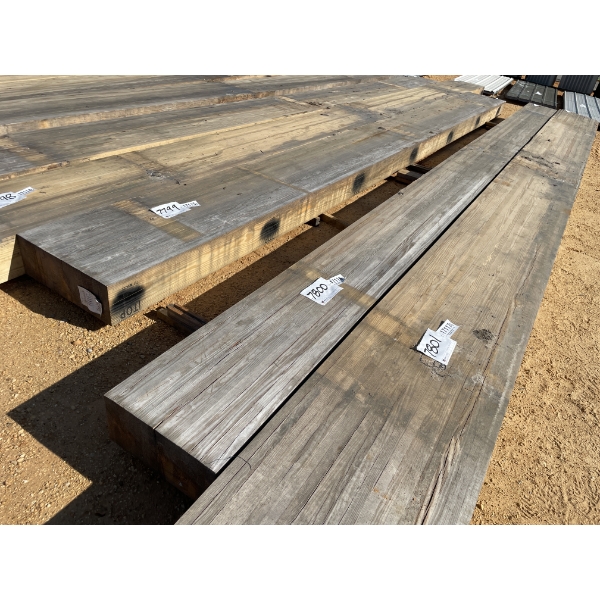 LAMINATED WOOD BEAMS, 8" X 18" X 27'