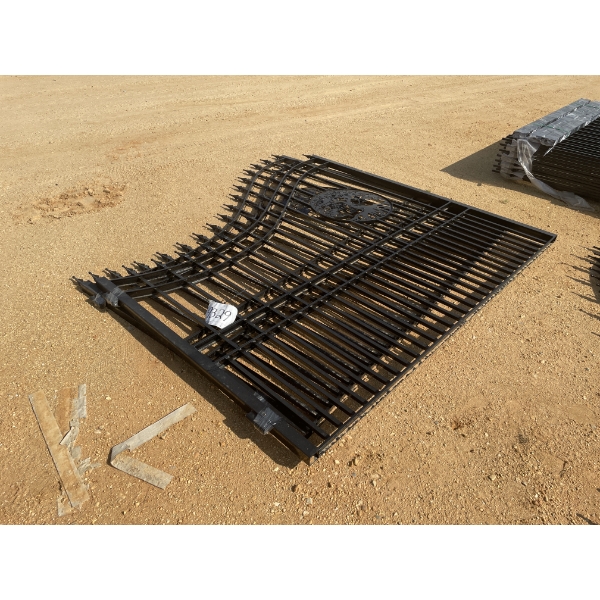 16' WROUGHT IRON GATE, TREE SCENE