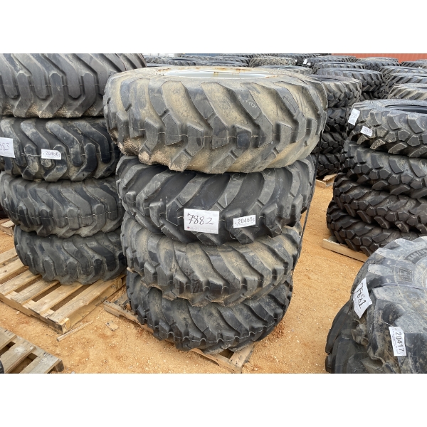 17.5-25 TIRES & RIMS (4 EACH)