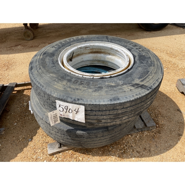 (2) 11R22.5 WHEEL/TIRE COMBO, DAYTON