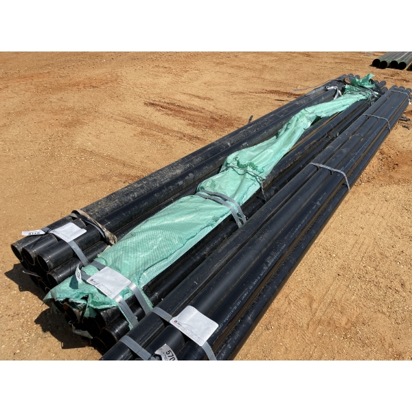 STEEL PIPE, 4" diameter, schedule 40, 20' long, 10 pieces banded together
