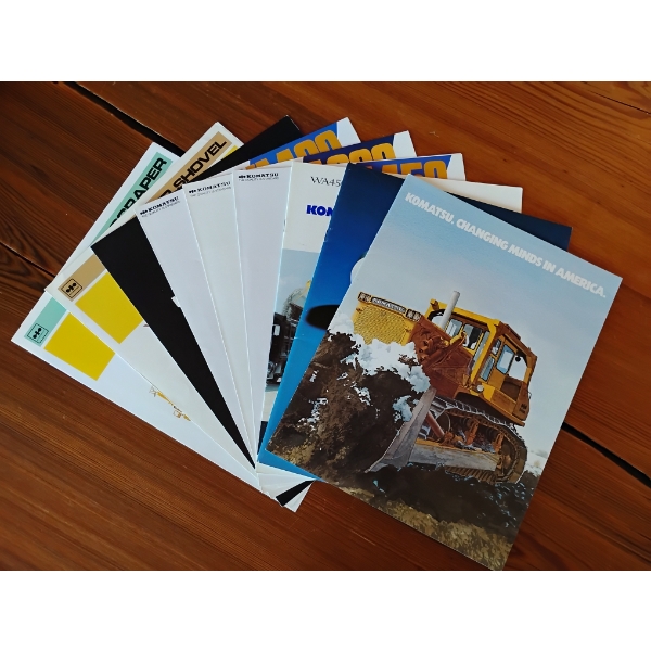 (9) 1984-1999 KOMATSU EQUIPMENT BROCHURES