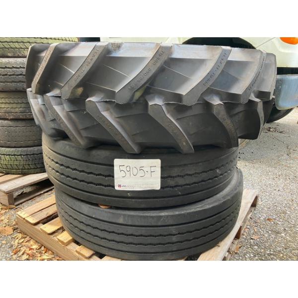 (1) 380/85R24, (2) 11R24.5 TIRES