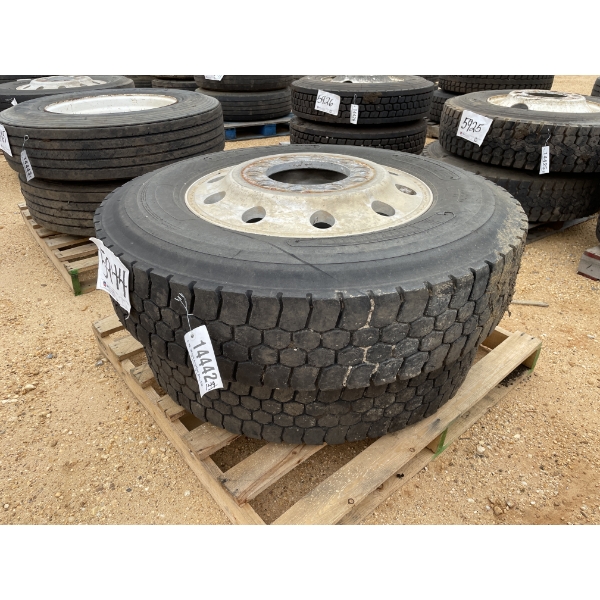 (2) 11R24.5 TIRES & RIMS