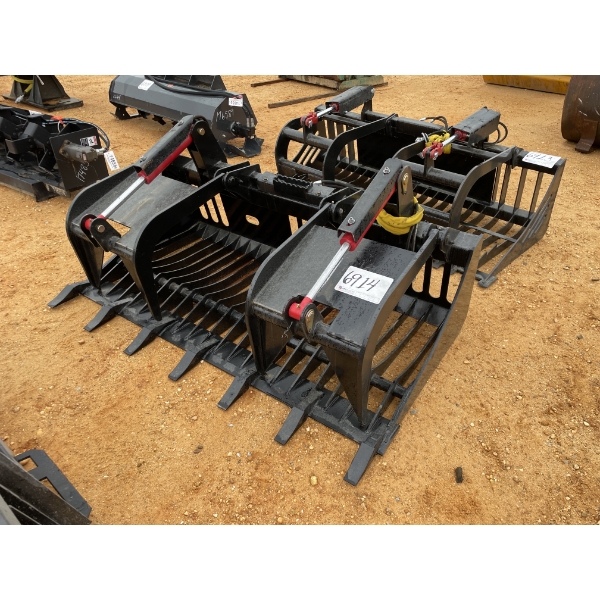 GRAPPLE RAKE, 72"W, fits skid steer loader