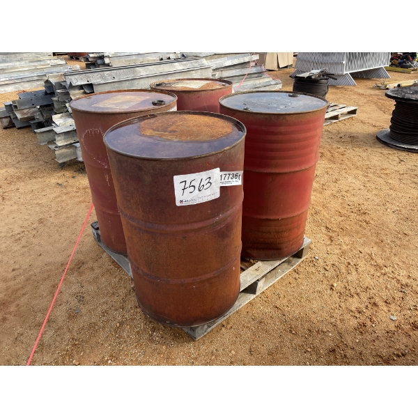 (4) OIL DRUMS, 55 GALLON