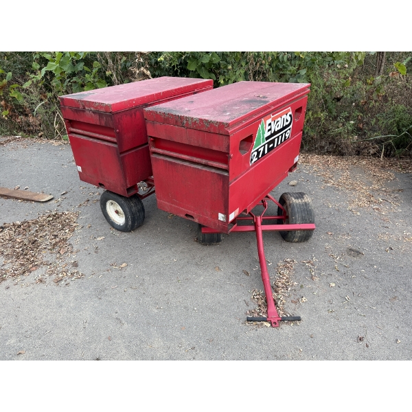 (2) METAL STORAGE BOXES