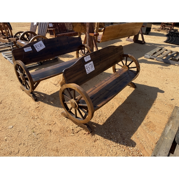 WAGON WHEEL BENCH