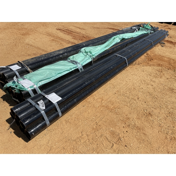 STEEL PIPE, 4" diameter, schedule 40, 20' long, 10 pieces banded together