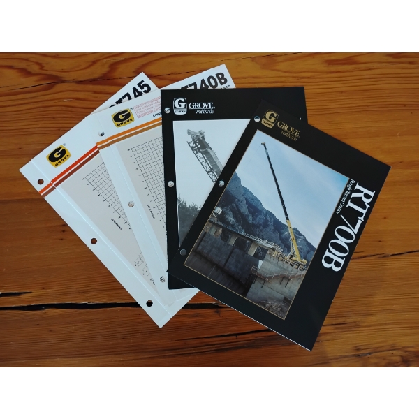 (4) 1987-1989 GROVE EQUIPMENT BROCHURES