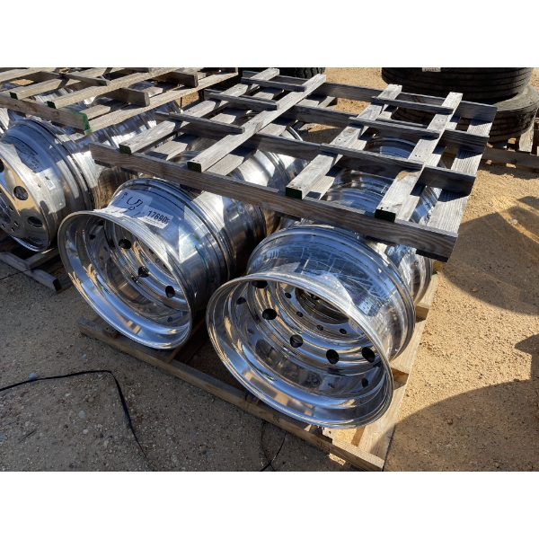ALCOA ALUMINUM WHEELS, 8ea, 9.00 x 22.5, 10,000lbs