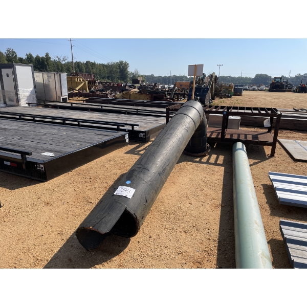 16" PVC PIPE, 8' L W/ELBOW