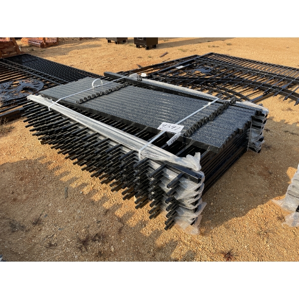 DECORATIVE FENCE, 14 post, 14 7' panels, approx. 100' of fencing