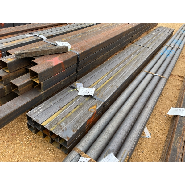 STEEL SQUARE TUBE, 1/8" X 4" SQ X 18' (10)