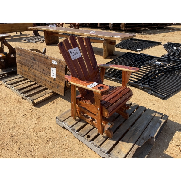 RED CEDAR GLIDER ROCKER