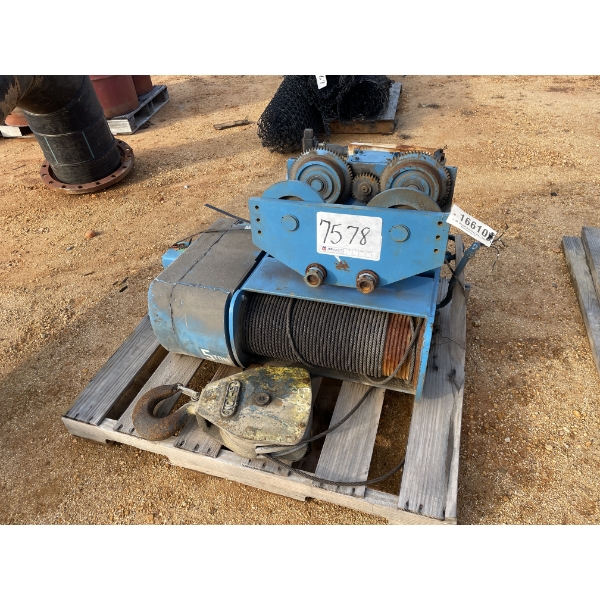 5 TON OVERHEAD RAIL WINCH