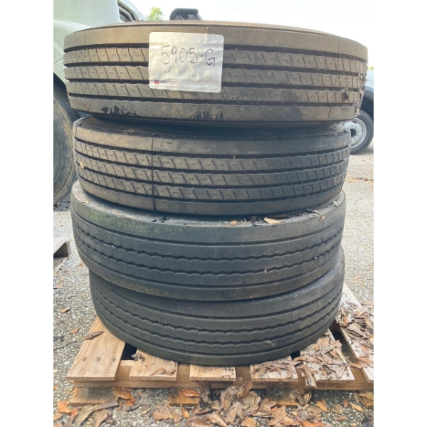 (4) 11R24.5 TIRES