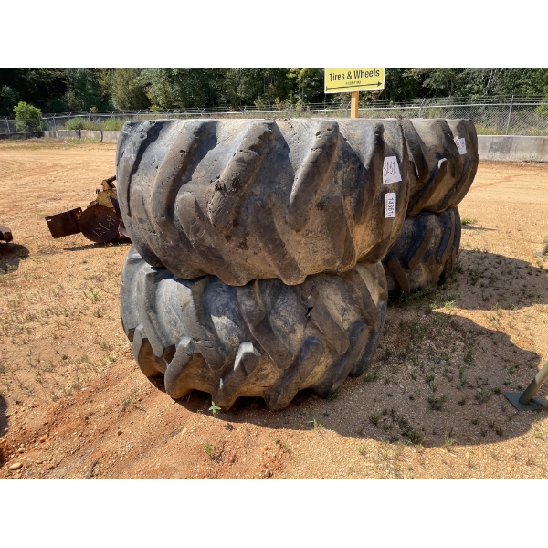 (2) SKIDDER TIRES & RIMS, 30.5L32