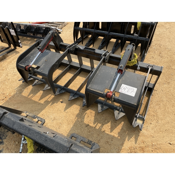 84" ROOT RAKE GRAPPLE, fits skid steer loader
