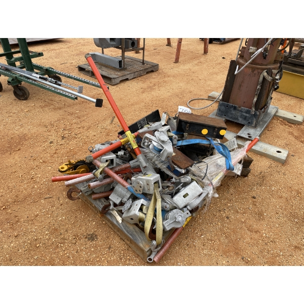 VARIOUS TOOLS, CHAIN HOISTS, RIGGING EQUIPMENT