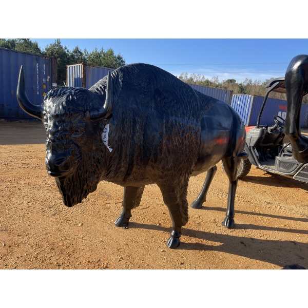 ALUM CAST BISON STATUE