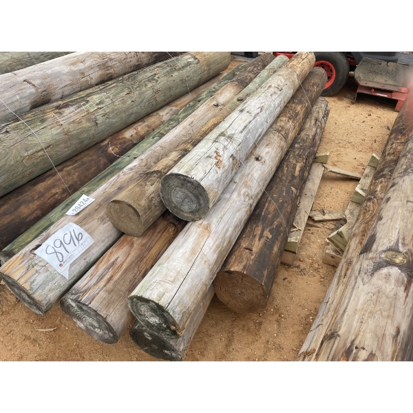 ASSORTED LENGTH TREATED FENCE POST (9 EACH)
