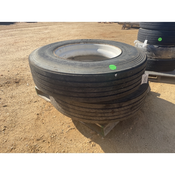 (2) 11R24.5 TIRES & RIMS