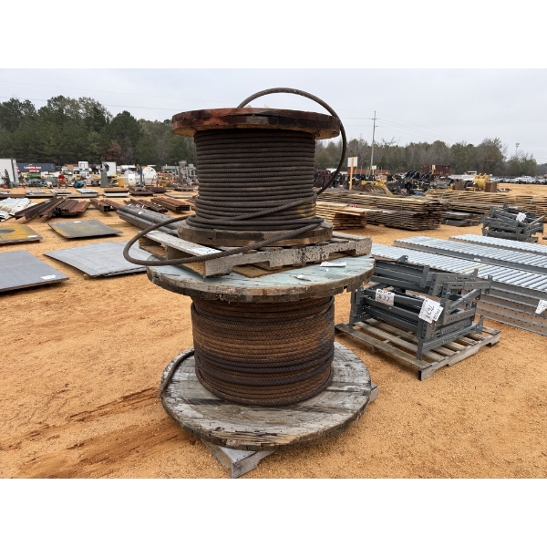 (2) SPOOLS OF STEEL CABLE