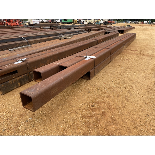 STEEL SQUARE TUBE,  1/2" X 8"SQ, VARIOUS LENGTHS (6)