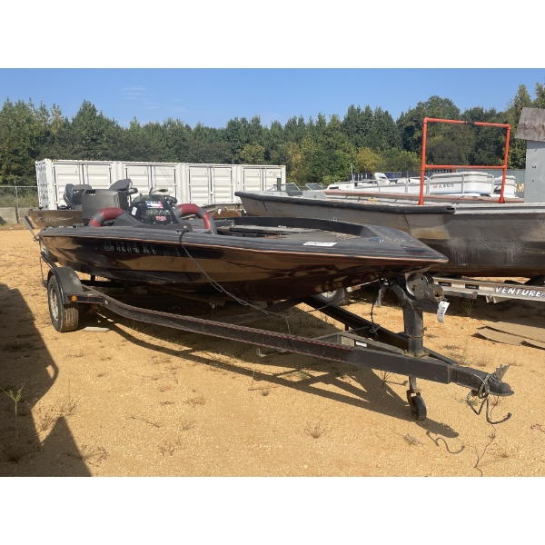 LEGEND FIBERGLASS BASS BOAT & TRAILER Boat