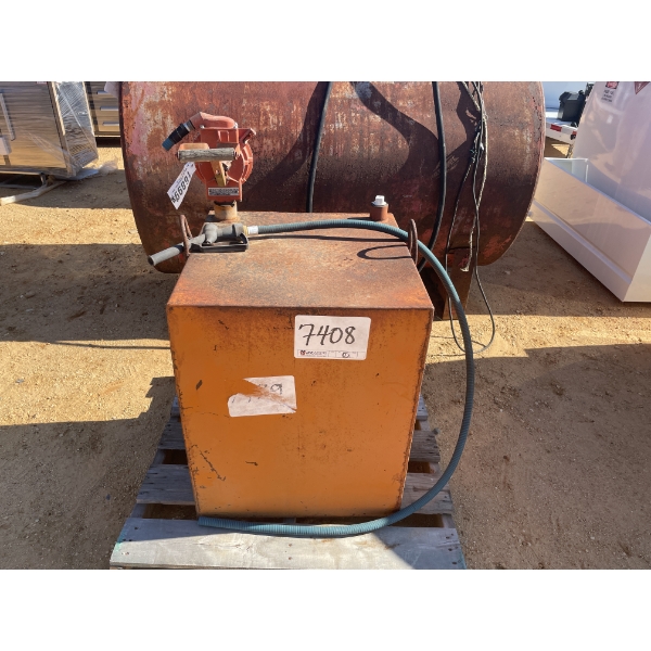 24"X 24" X 30" FUEL TANK W/PUMP, HOSE AND NOZZLE