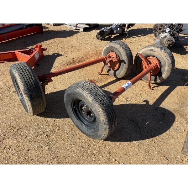 (2) AXLES WITH TIRES ST 225/75R TIRES & RIMS