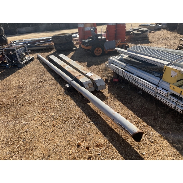 (2) I BEAMS 8  X 8  X 11', (1) 5  PIPE, 20'L