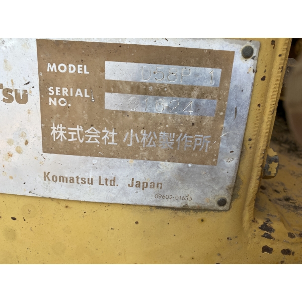 1990 KOMATSU D58P-1 Dozer / Crawler Tractor - J.M. Wood Auction