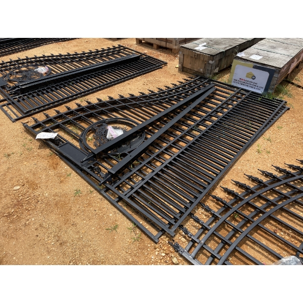 BI-PARTING WROUGHT IRON GATE 16'