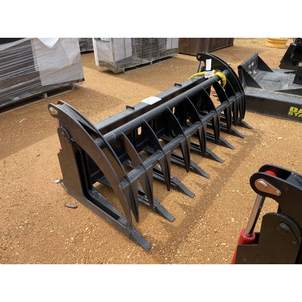 84" ROOT RAKE GRAPPLE,  fits skid steer loader