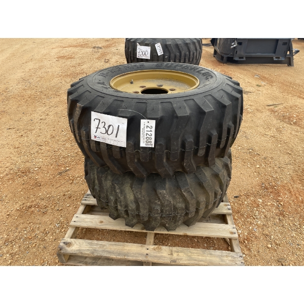 15-19.5 TIRES & RIMS (2) EA